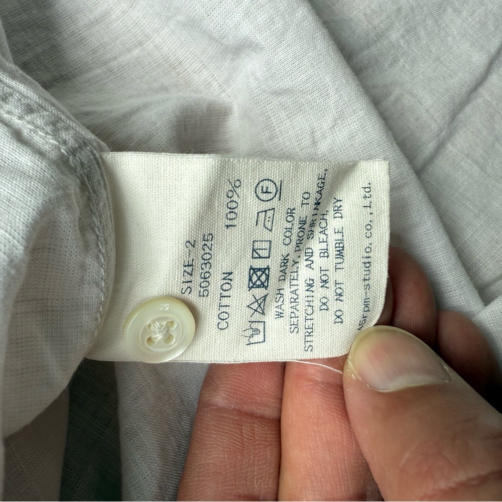 45r 45rpm Japan White tunic Shirt - Picture 4 of 6